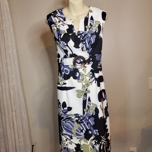 Dress Barn Purple Floral Dress sz 12